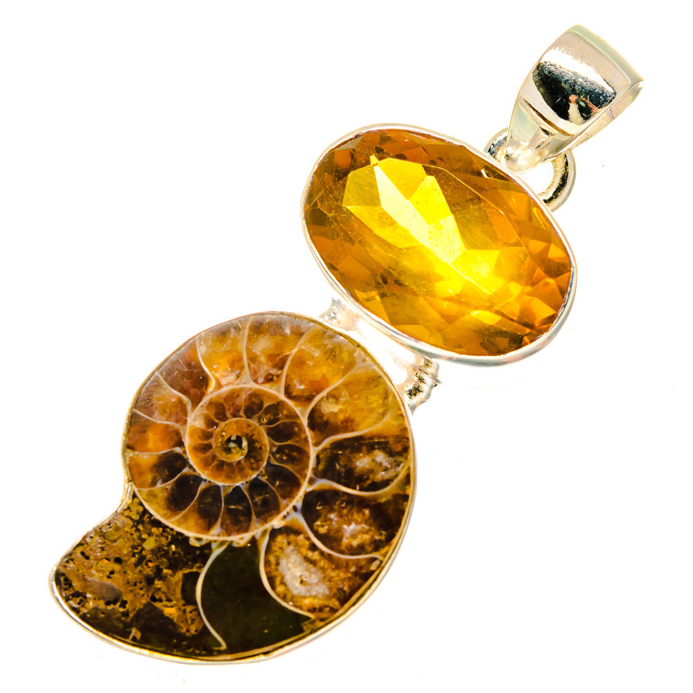 Ammonite Fossil Pendants handcrafted by Anasilvercos - PD16858