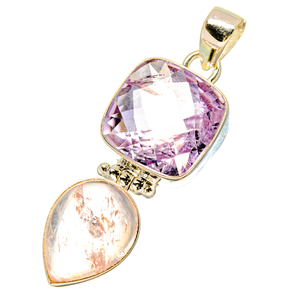 Rose Quartz Pendants handcrafted by Anasilvercos - PD16863