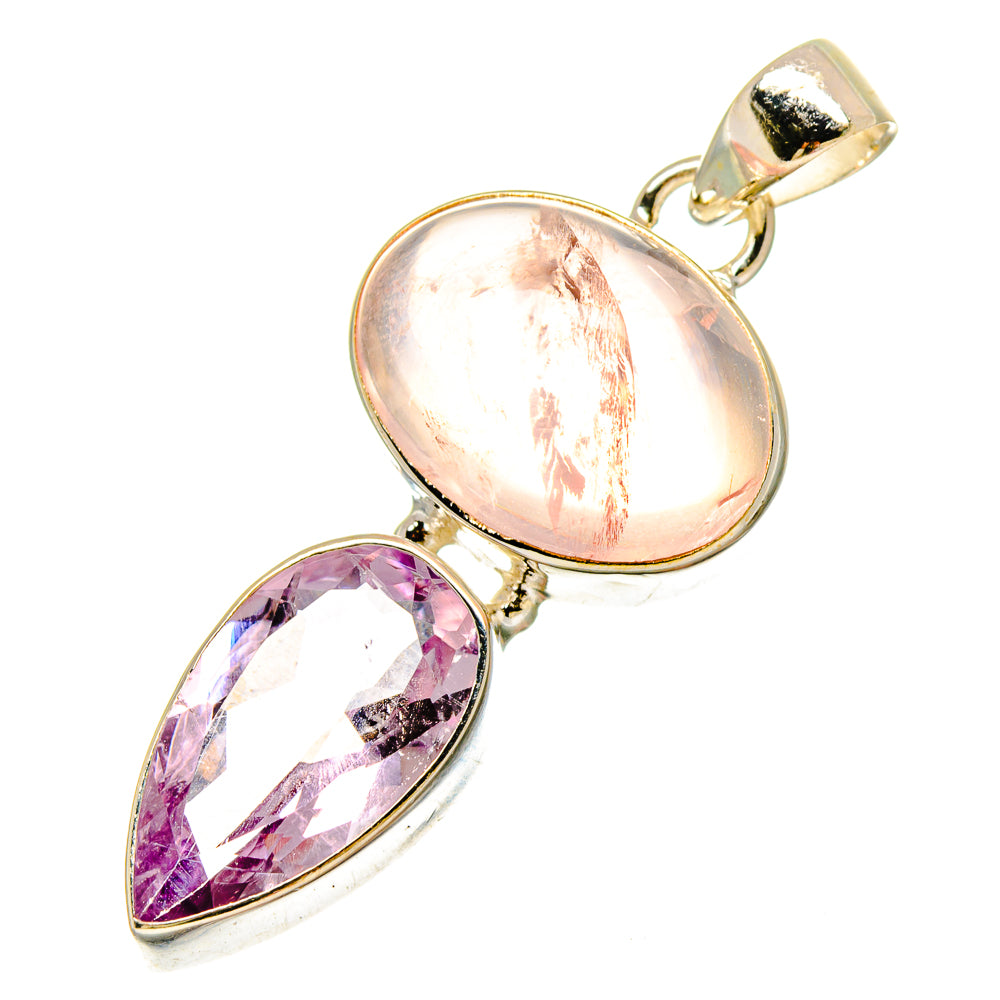 Rose Quartz Pendants handcrafted by Anasilvercos - PD16865