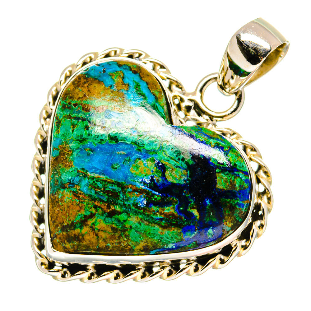 Azurite Malachite Pendants handcrafted by Anasilvercos - PD16884