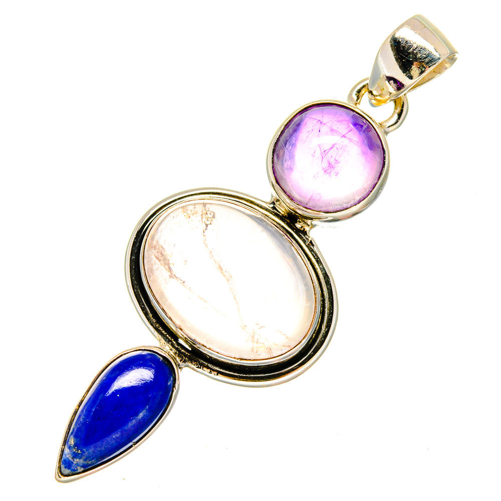 Rose Quartz Pendants handcrafted by Anasilvercos - PD16885