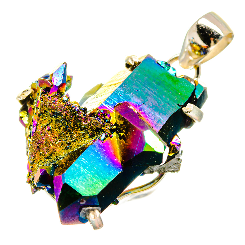 Titanium Sunshine Druzy Pendants handcrafted by Anasilvercos - PD16887