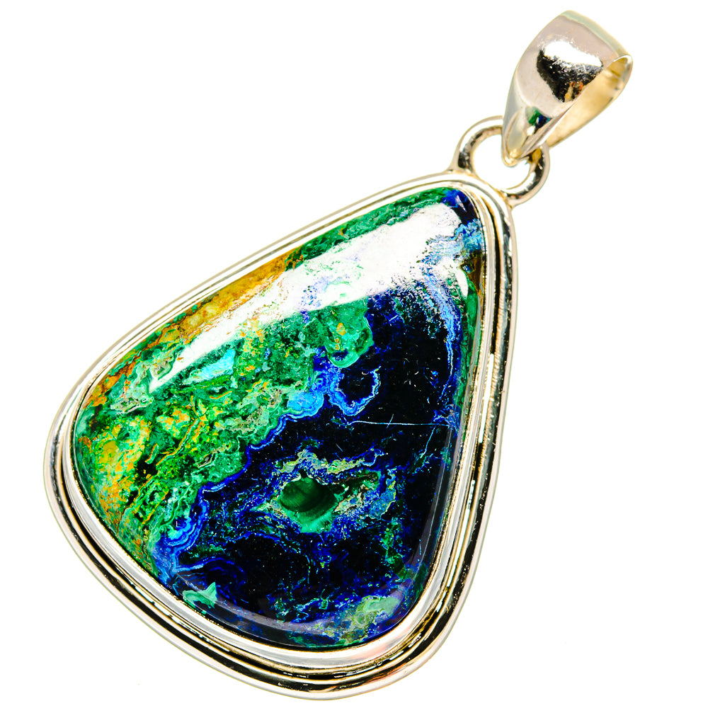 Azurite Malachite Pendants handcrafted by Anasilvercos - PD16891