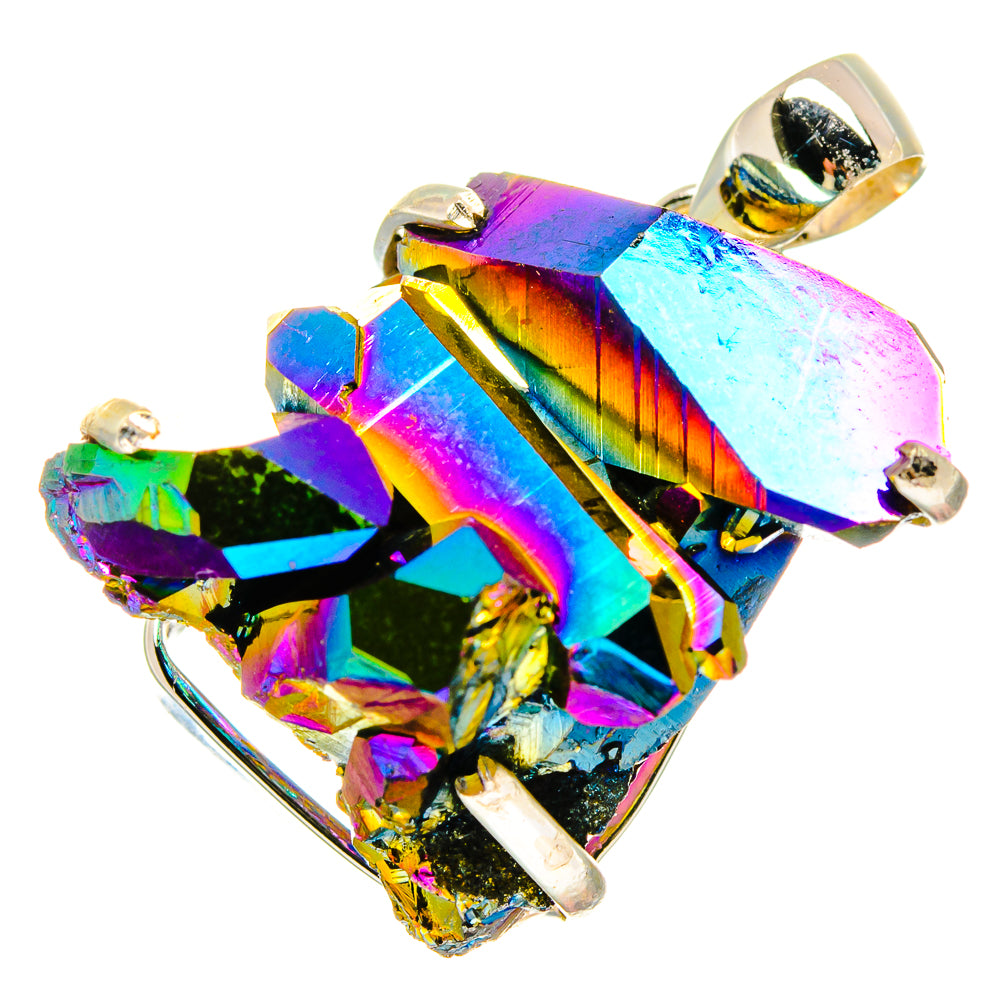 Titanium Sunshine Druzy Pendants handcrafted by Anasilvercos - PD16893