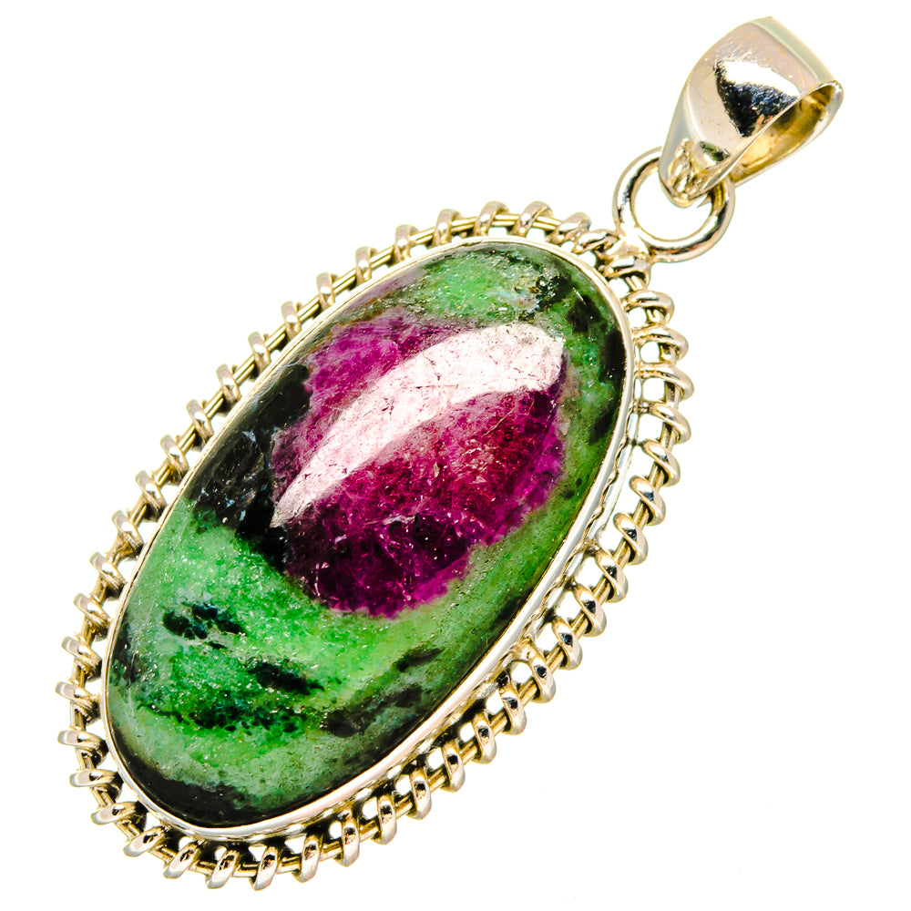 Ruby Zoisite Pendants handcrafted by Anasilvercos - PD16915