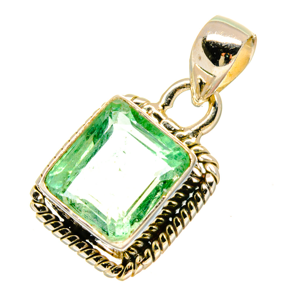 Green Fluorite Pendants handcrafted by Anasilvercos - PD16920