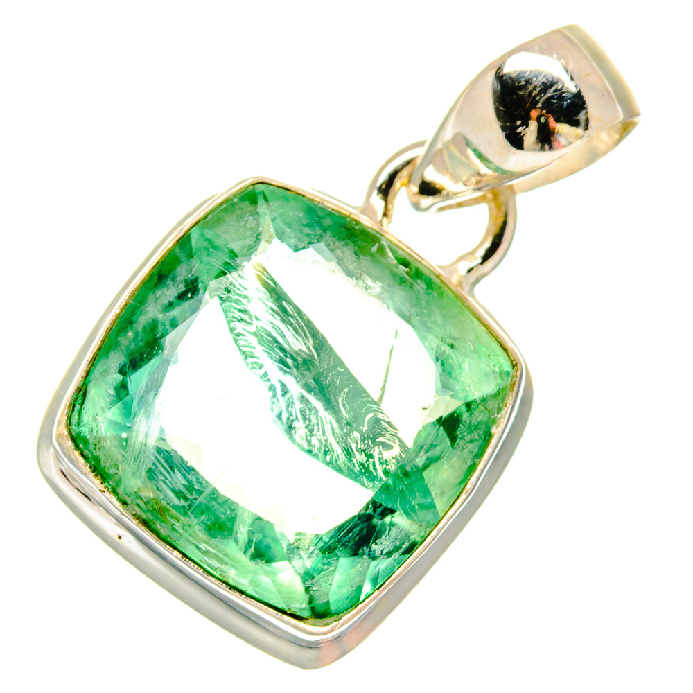 Green Fluorite Pendants handcrafted by Anasilvercos - PD16924