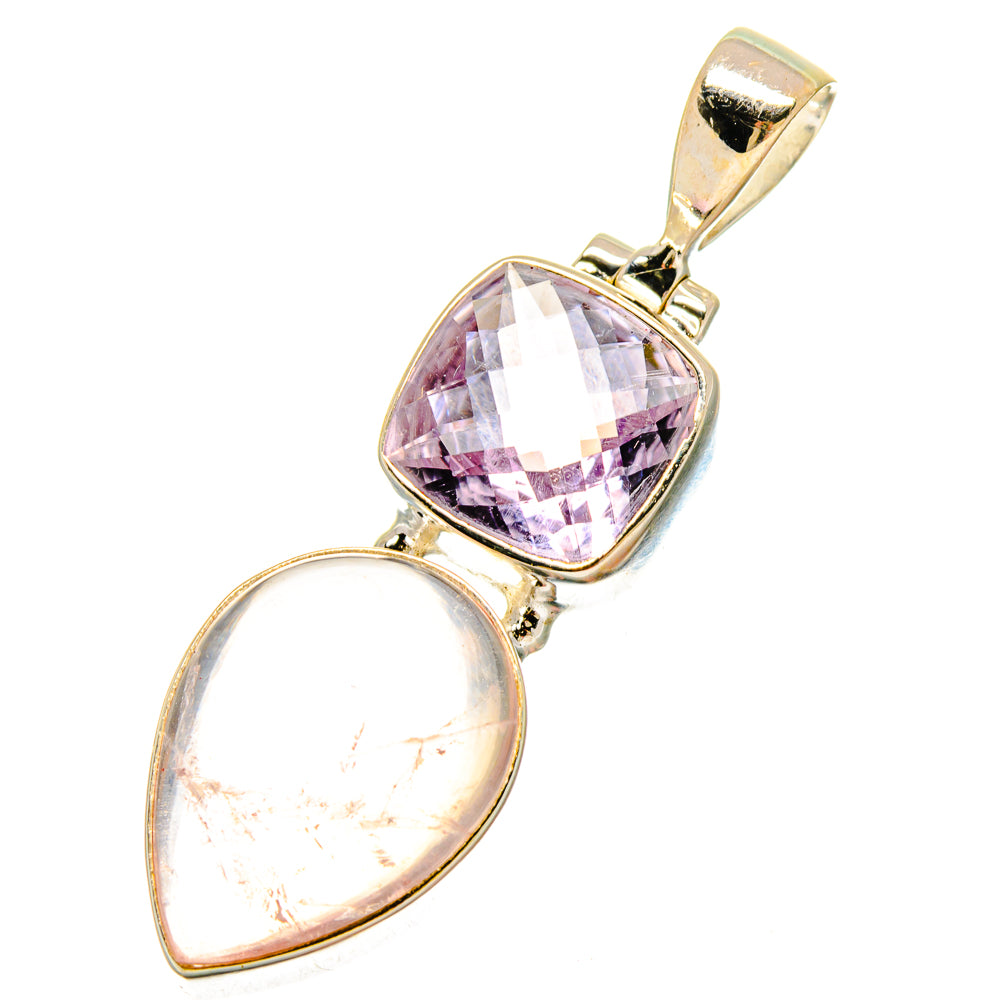 Rose Quartz Pendants handcrafted by Anasilvercos - PD16931
