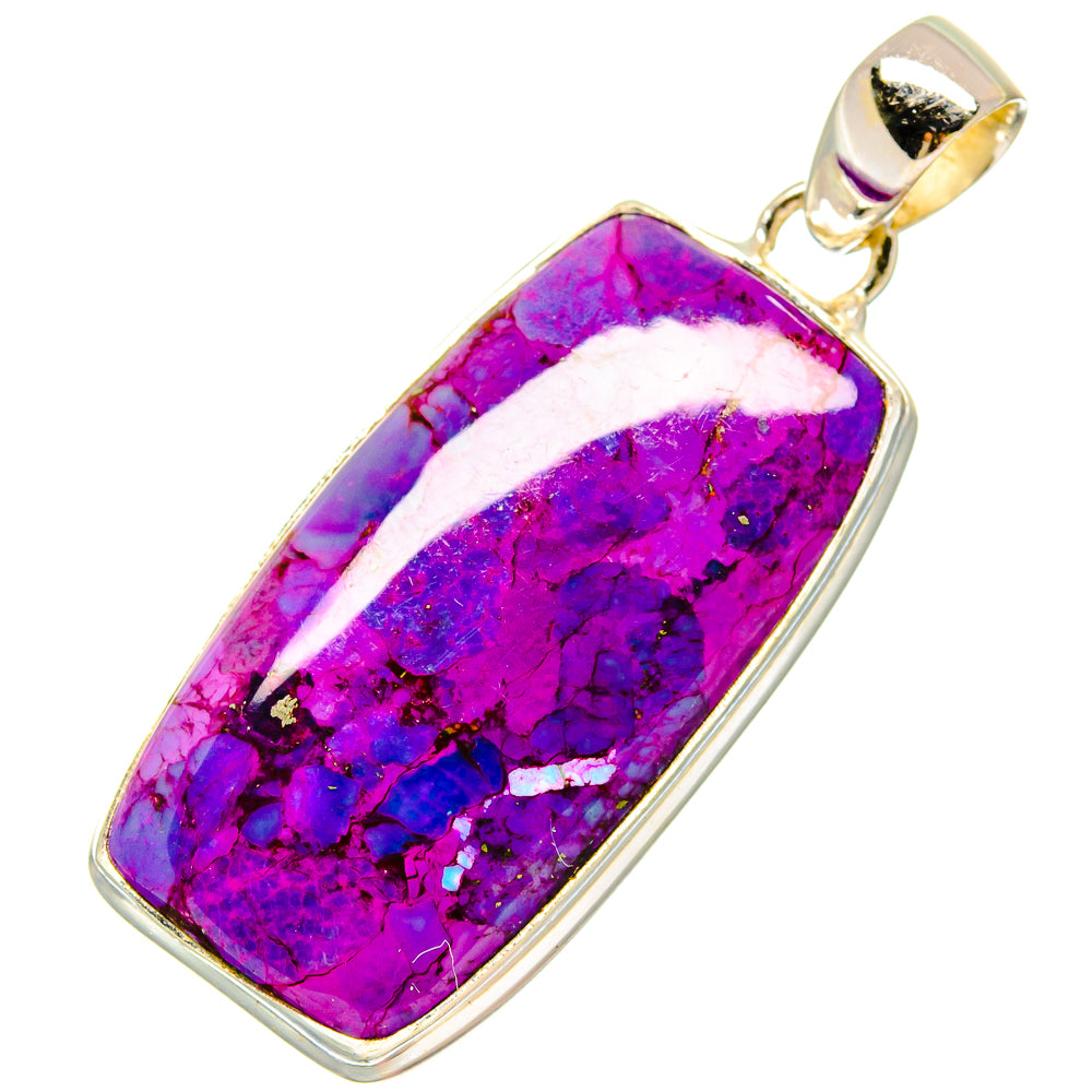 Purple Copper Composite Turquoise Pendants handcrafted by Anasilvercos - PD16935