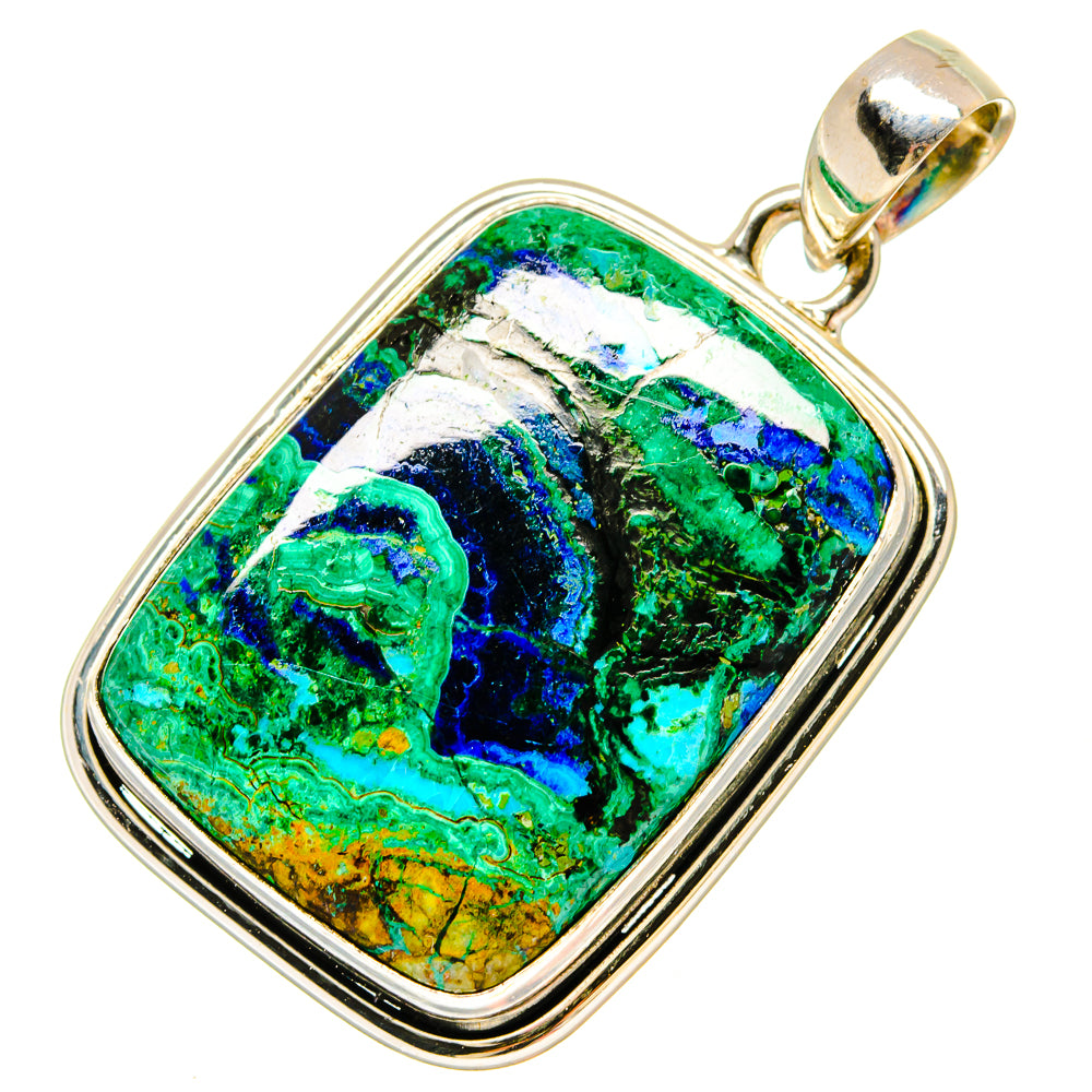 Azurite Malachite Pendants handcrafted by Anasilvercos - PD16952