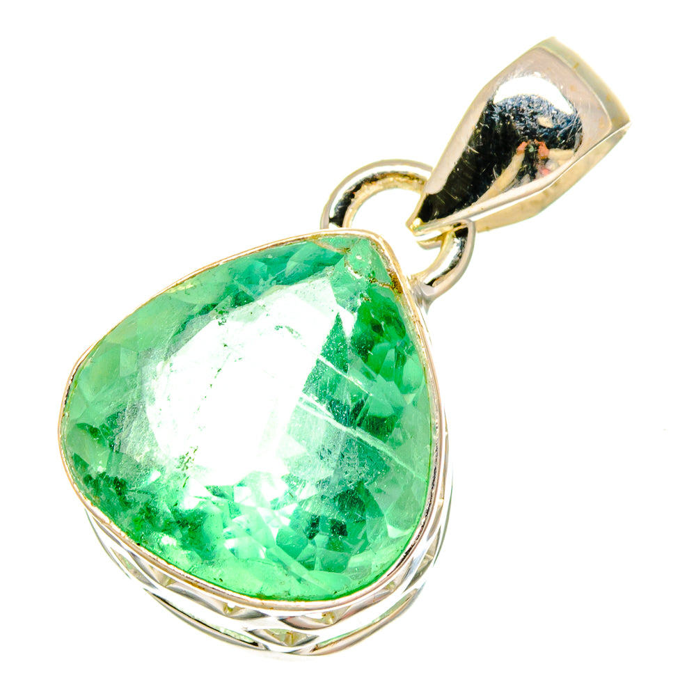Green Fluorite Pendants handcrafted by Anasilvercos - PD16974
