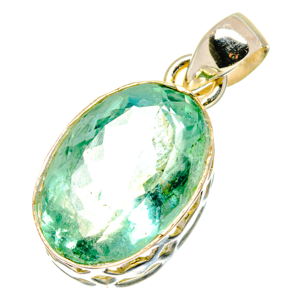 Green Fluorite Pendants handcrafted by Anasilvercos - PD16994