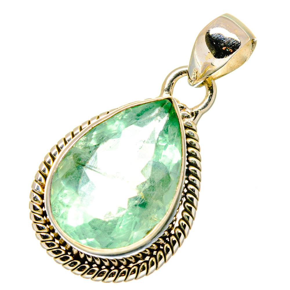 Green Fluorite Pendants handcrafted by Anasilvercos - PD16995