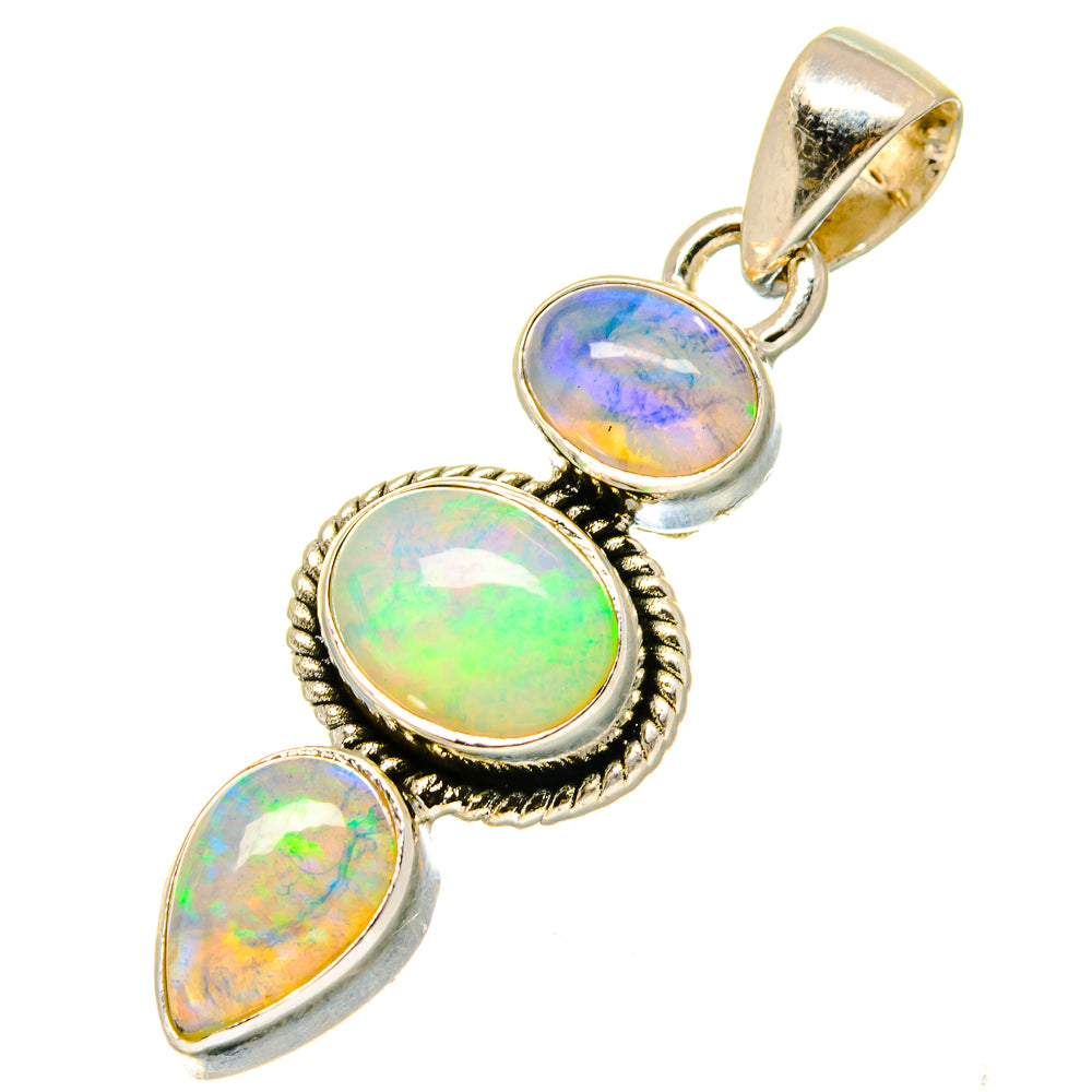 Ethiopian Opal Pendants handcrafted by Anasilvercos - PD17021