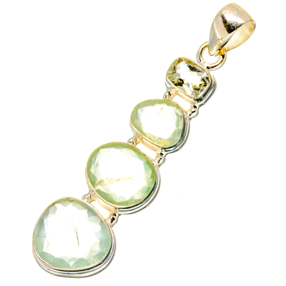 Prehnite Pendants handcrafted by Anasilvercos - PD17034
