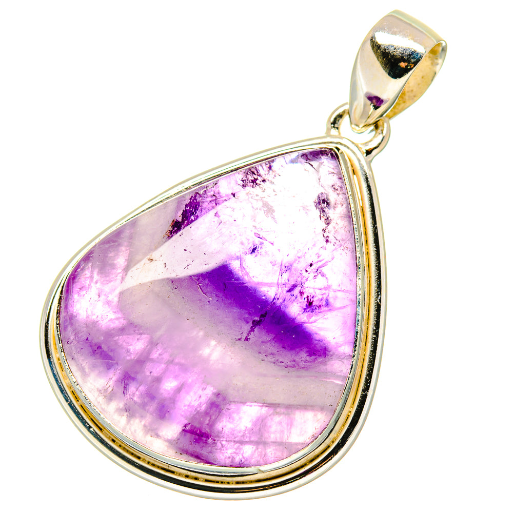 Chevron Amethyst Pendants handcrafted by Anasilvercos - PD17045