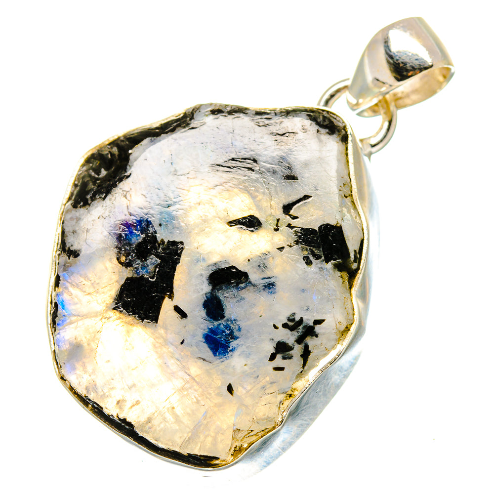 Rainbow Moonstone Pendants handcrafted by Anasilvercos - PD17049