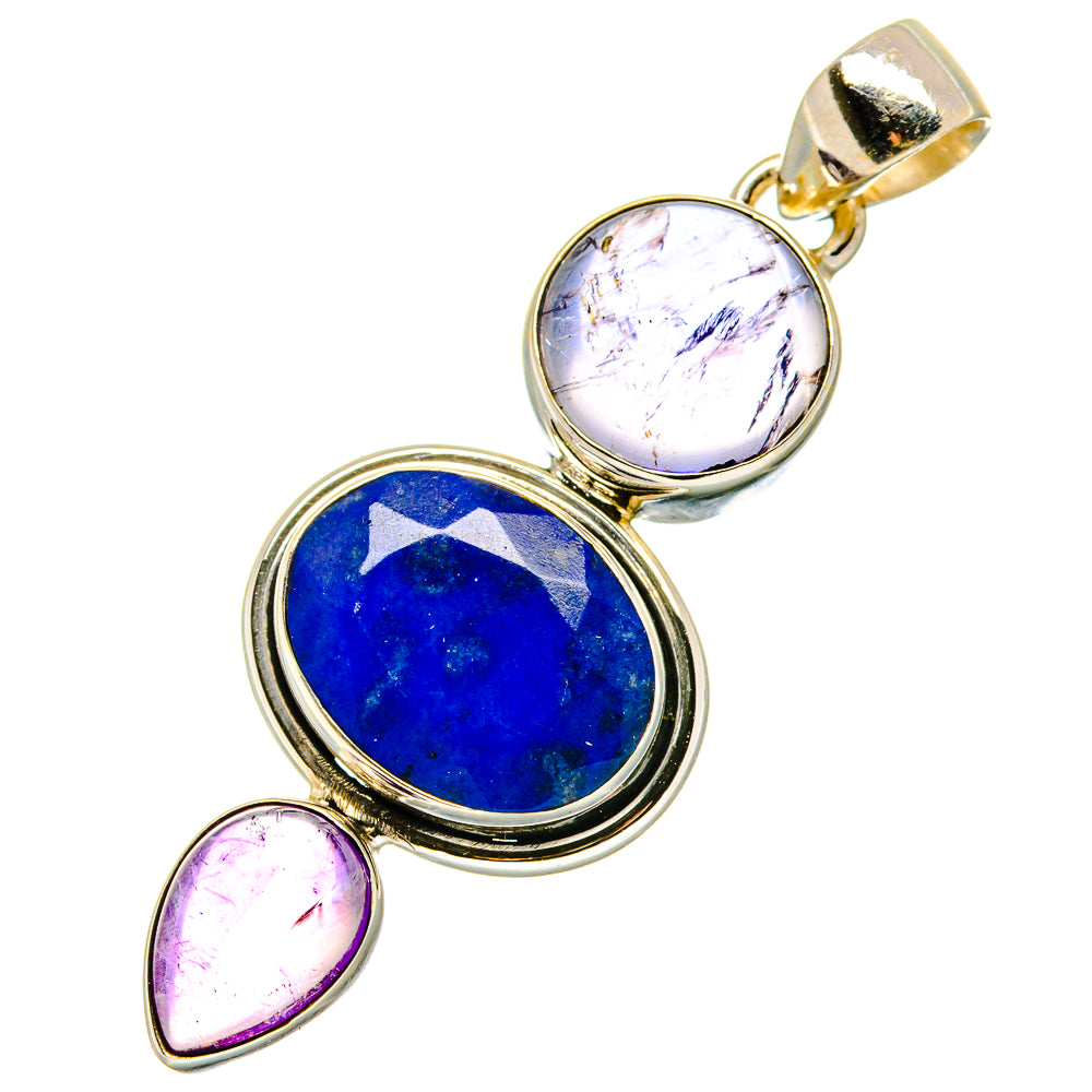 Lapis Lazuli Pendants handcrafted by Anasilvercos - PD17056