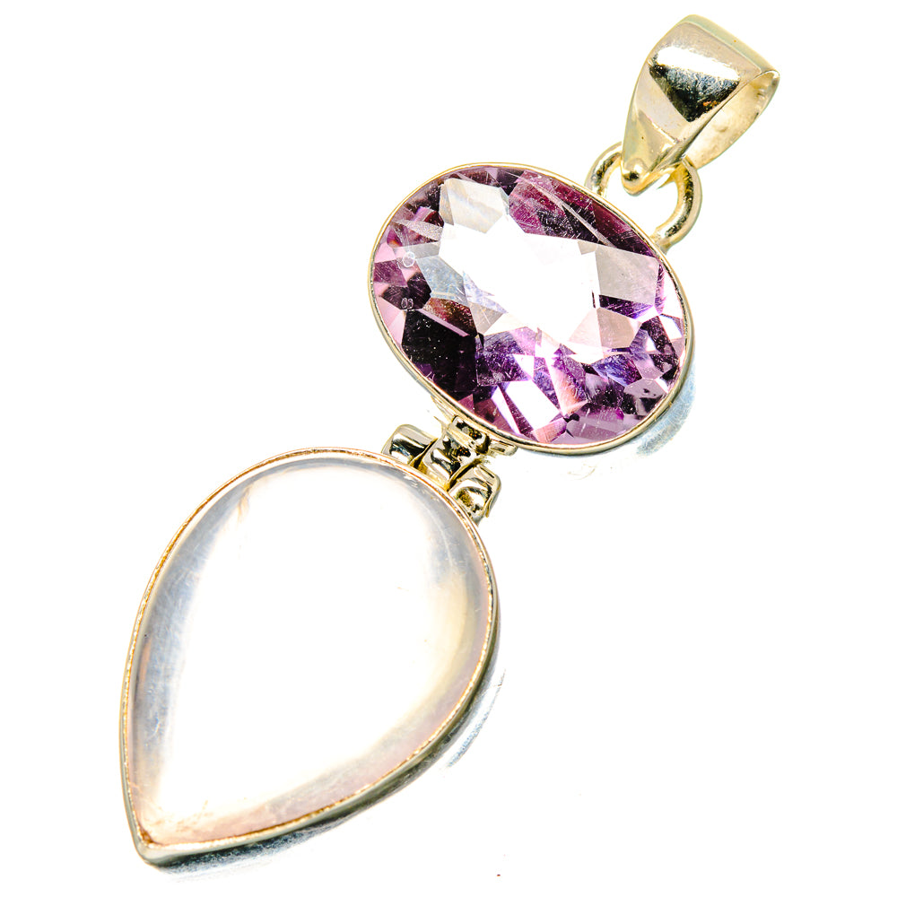 Rose Quartz Pendants handcrafted by Anasilvercos - PD17074
