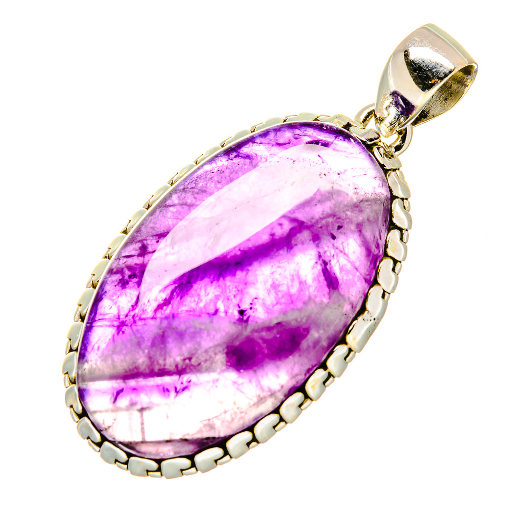 Chevron Amethyst Pendants handcrafted by Anasilvercos - PD17079