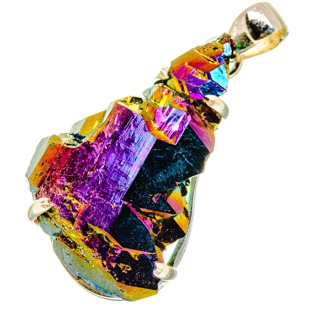 Titanium Sunshine Druzy Pendants handcrafted by Anasilvercos - PD17085