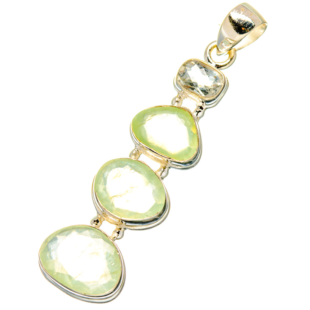 Prehnite Pendants handcrafted by Anasilvercos - PD17099