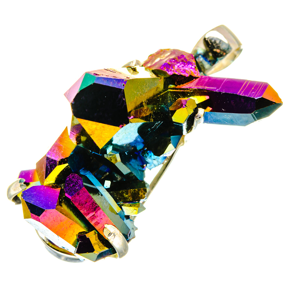 Titanium Sunshine Druzy Pendants handcrafted by Anasilvercos - PD17113