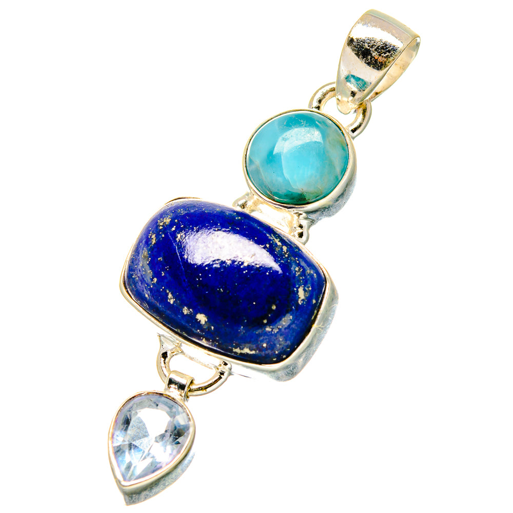 Lapis Lazuli Pendants handcrafted by Anasilvercos - PD17117