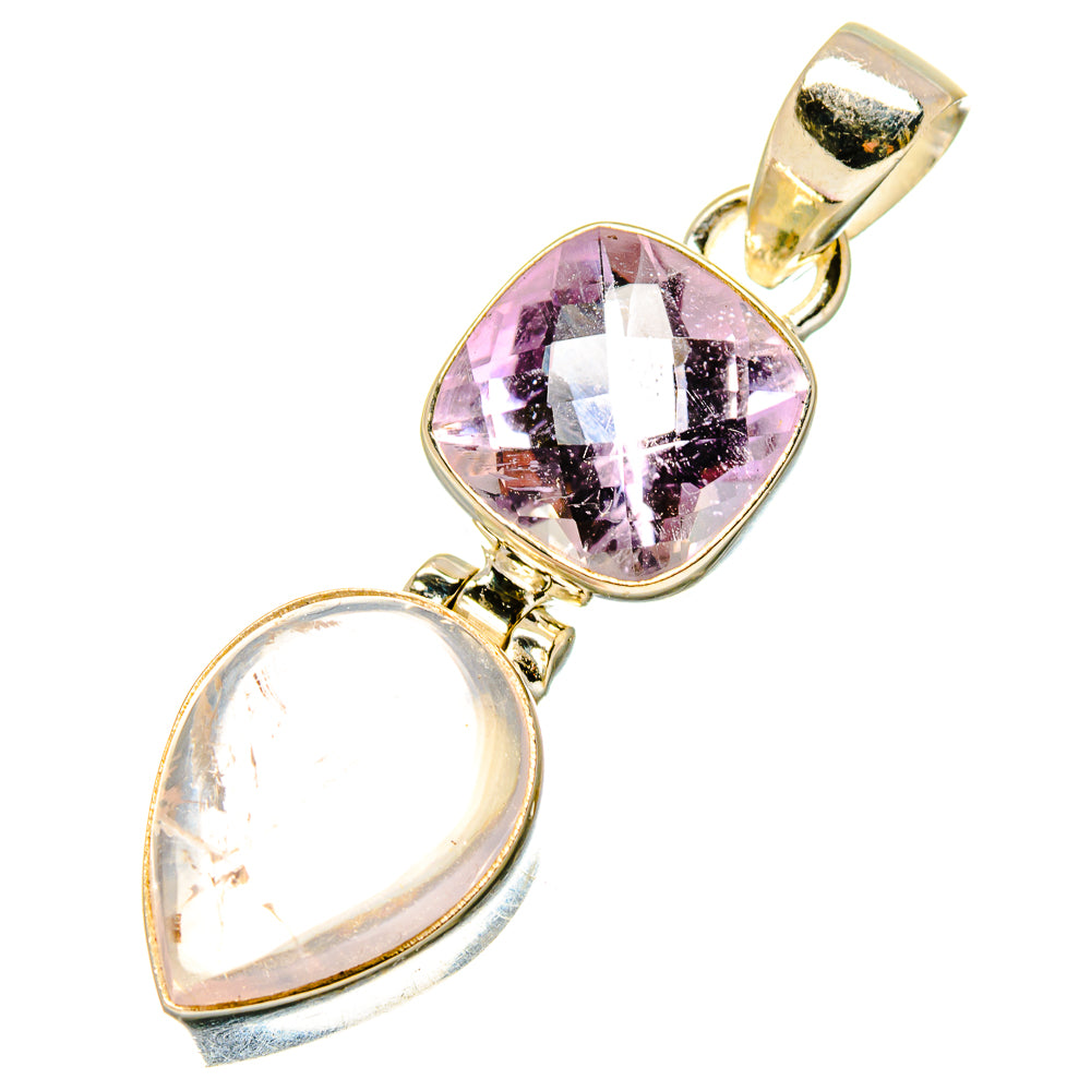 Rose Quartz Pendants handcrafted by Anasilvercos - PD17127