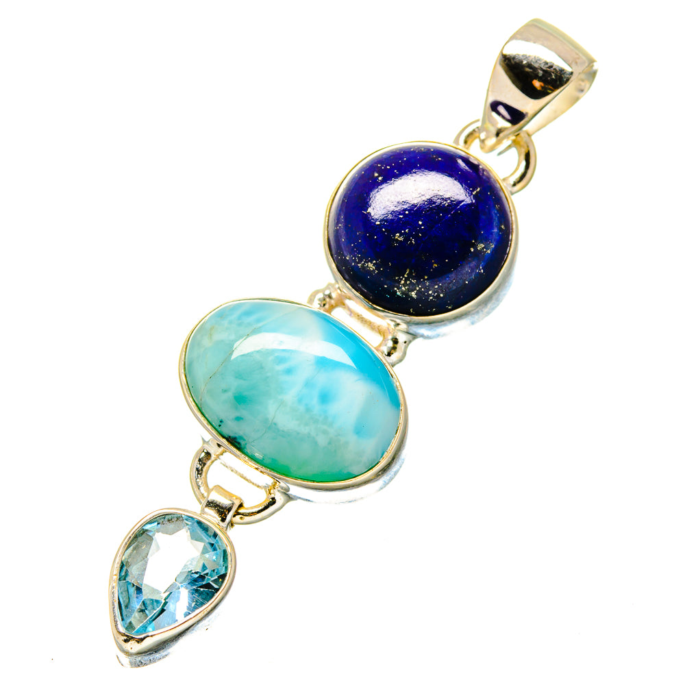 Larimar Pendants handcrafted by Anasilvercos - PD17161