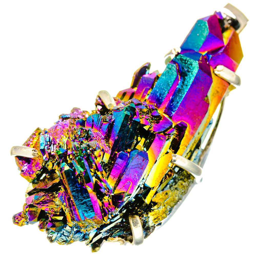 Titanium Sunshine Druzy Pendants handcrafted by Anasilvercos - PD17169