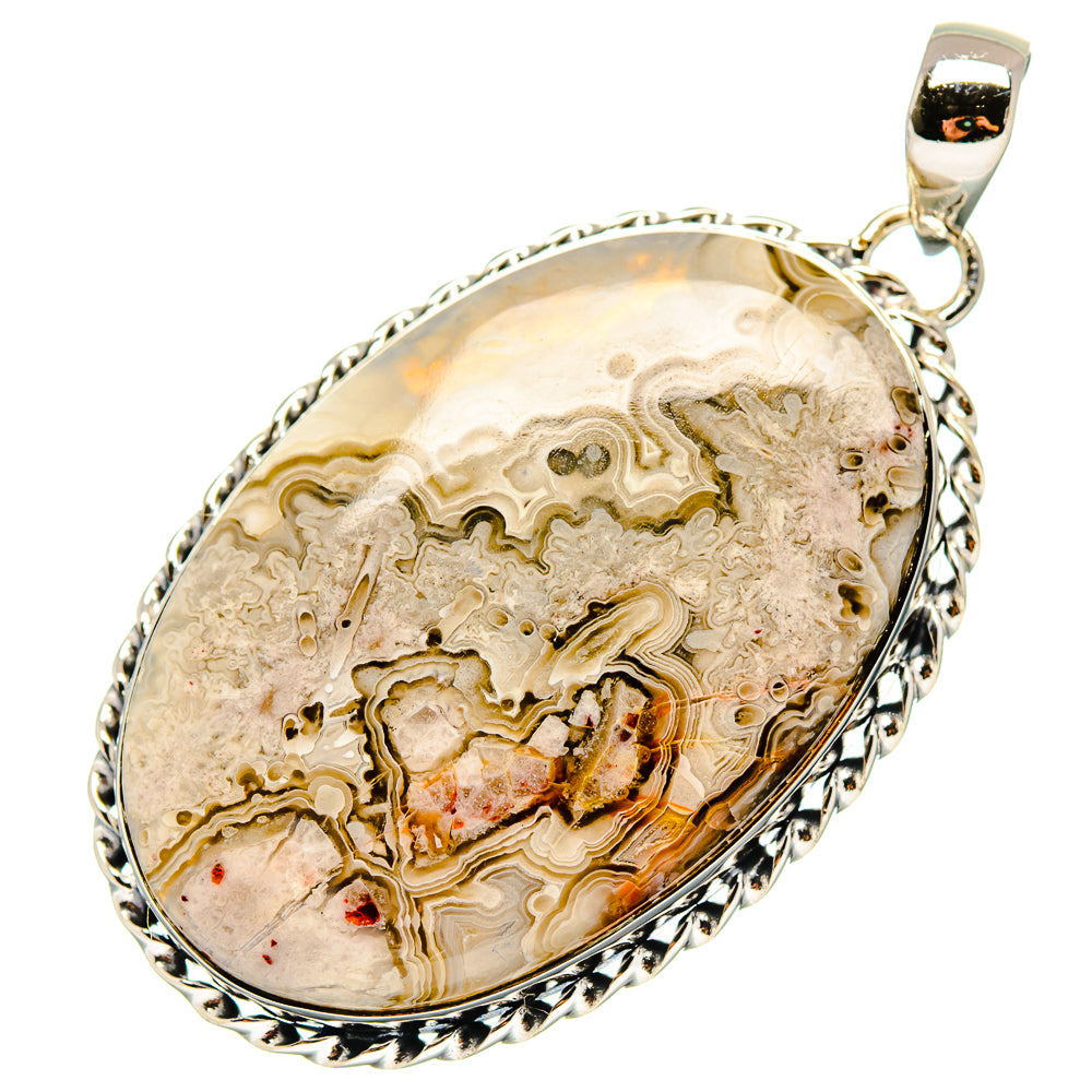 Laguna Lace Agate Pendants handcrafted by Anasilvercos - PD17203