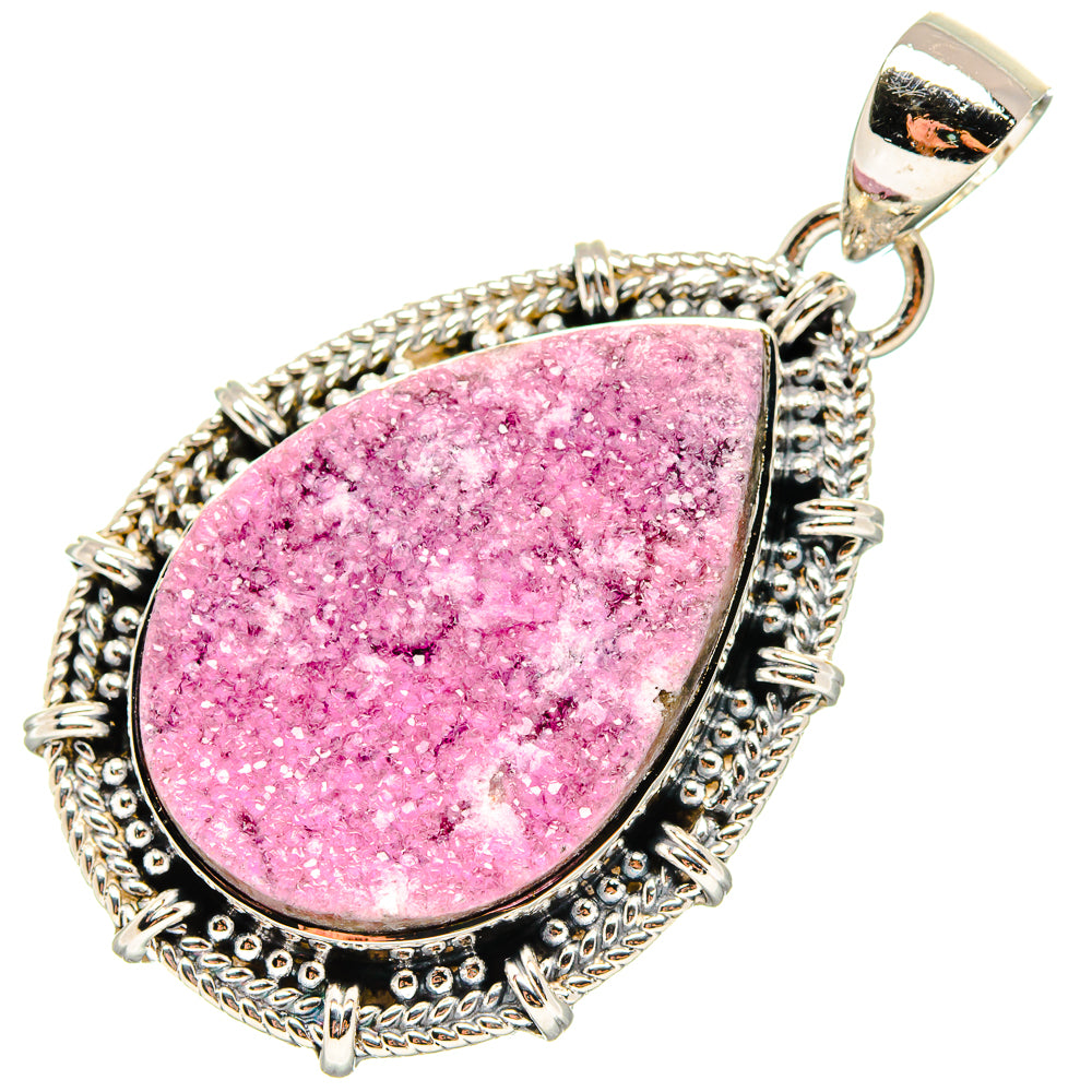 Cobalto Calcite Druzy Pendants handcrafted by Anasilvercos - PD17214