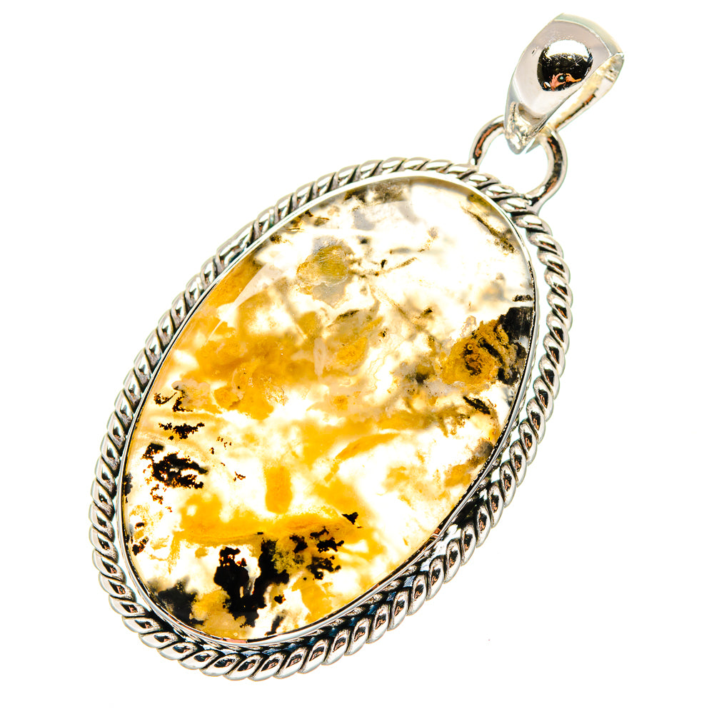 Plume Agate Pendants handcrafted by Anasilvercos - PD17224