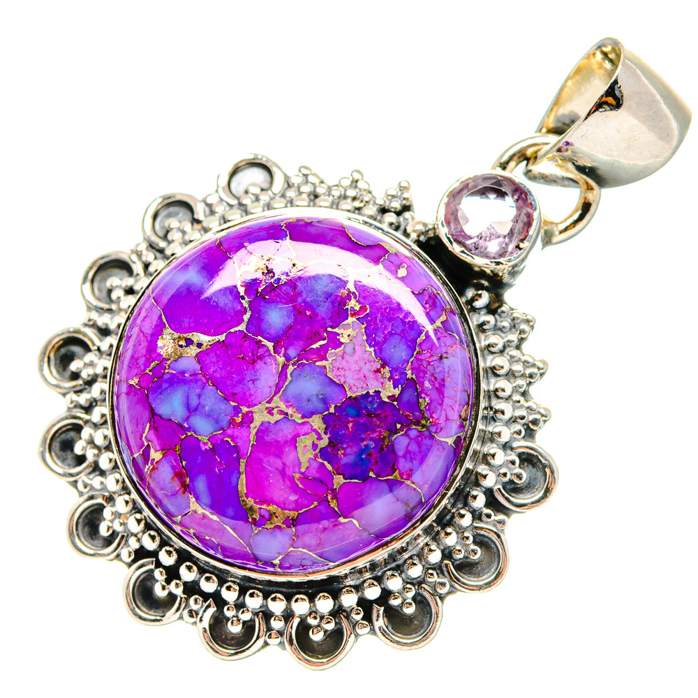 Purple Copper Composite Turquoise Pendants handcrafted by Anasilvercos - PD17246