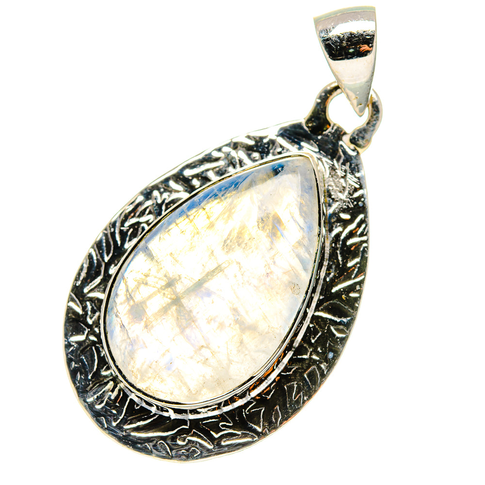 Rainbow Moonstone Pendants handcrafted by Anasilvercos - PD17250