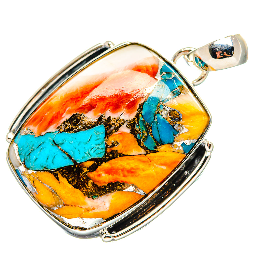 Spiny Oyster Turquoise Pendants handcrafted by Anasilvercos - PD17253