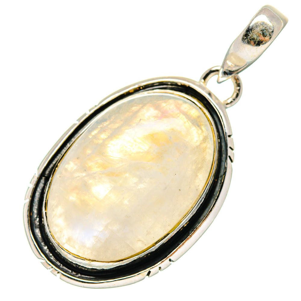 Rainbow Moonstone Pendants handcrafted by Anasilvercos - PD17261