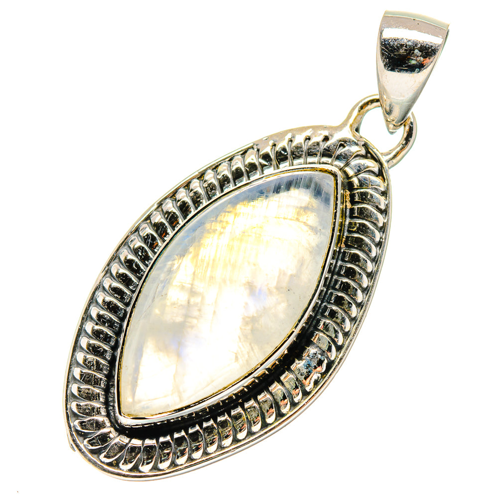 Rainbow Moonstone Pendants handcrafted by Anasilvercos - PD17267
