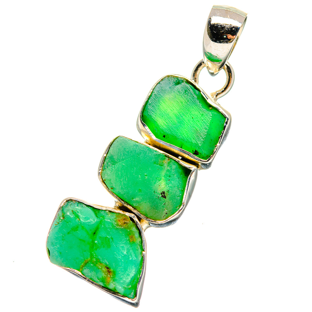 Chrysoprase Pendants handcrafted by Anasilvercos - PD17268
