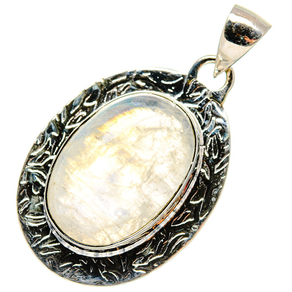 Rainbow Moonstone Pendants handcrafted by Anasilvercos - PD17278