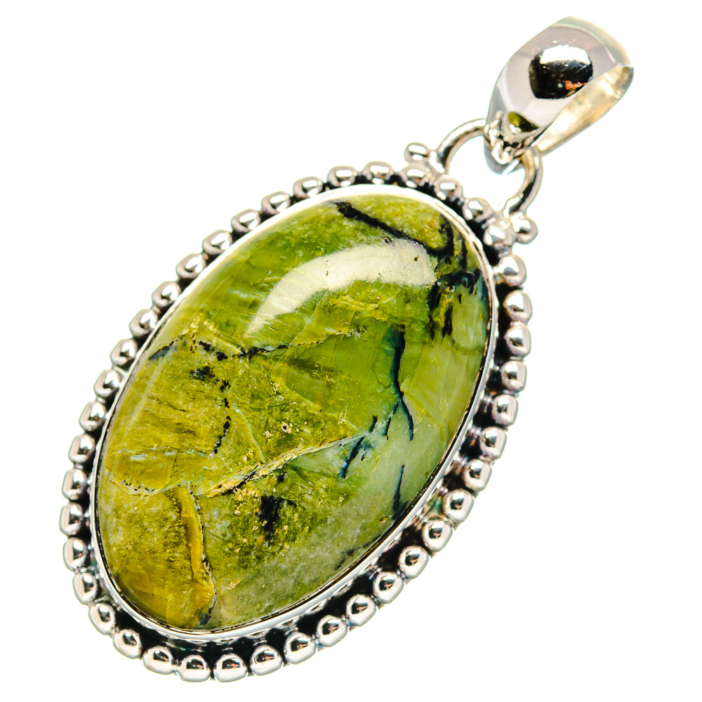African Green Opal Pendants handcrafted by Anasilvercos - PD17283