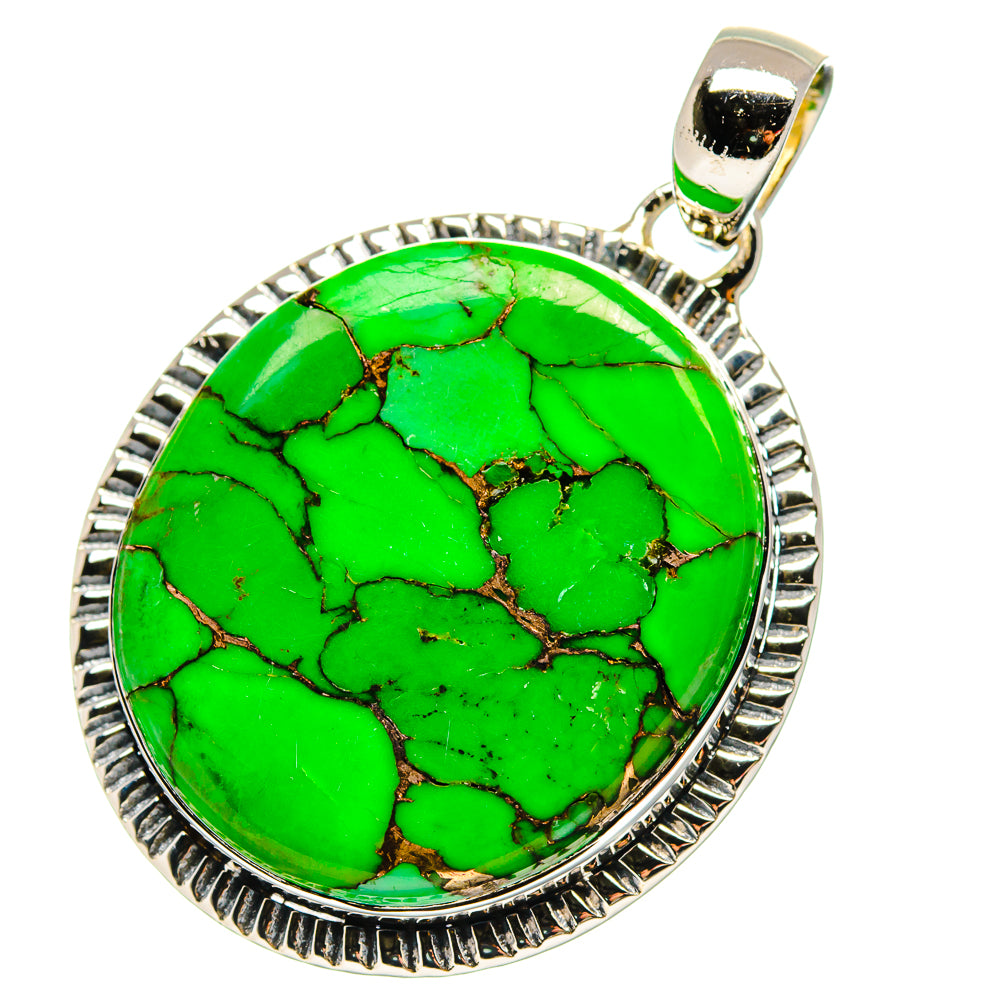 Gaspeite Pendants handcrafted by Anasilvercos - PD17286