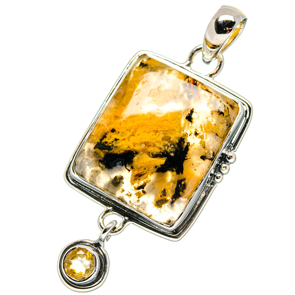 Plume Agate Pendants handcrafted by Anasilvercos - PD17288