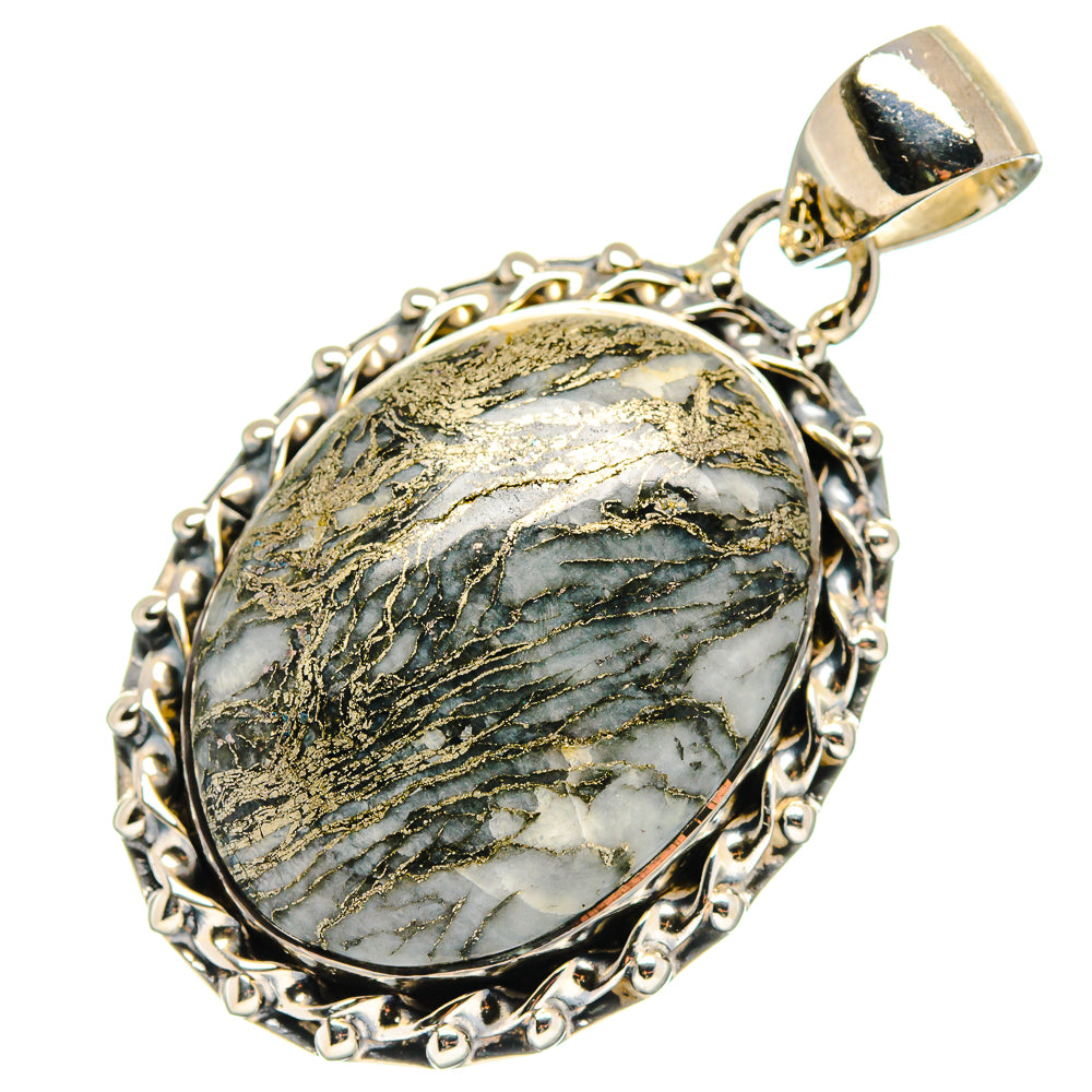 Pyrite Agate Pendants handcrafted by Anasilvercos - PD17290