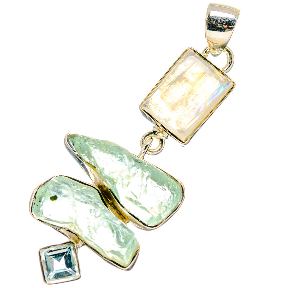 Rainbow Moonstone Pendants handcrafted by Anasilvercos - PD17306