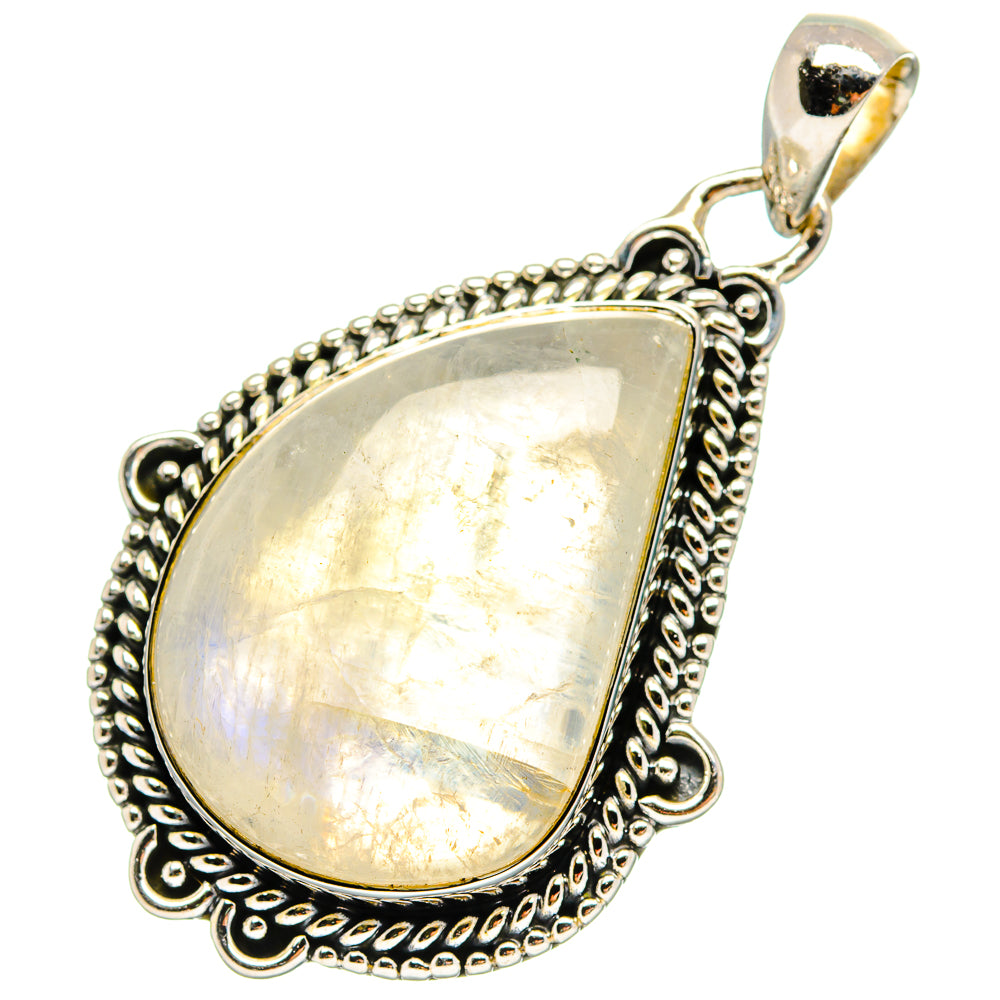 Rainbow Moonstone Pendants handcrafted by Anasilvercos - PD17327