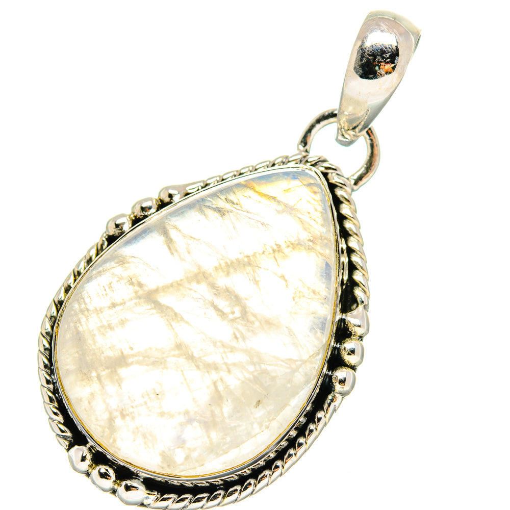 Rainbow Moonstone Pendants handcrafted by Anasilvercos - PD17356