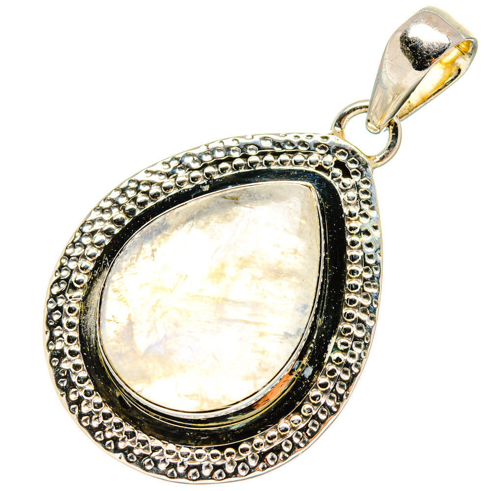 Rainbow Moonstone Pendants handcrafted by Anasilvercos - PD17363