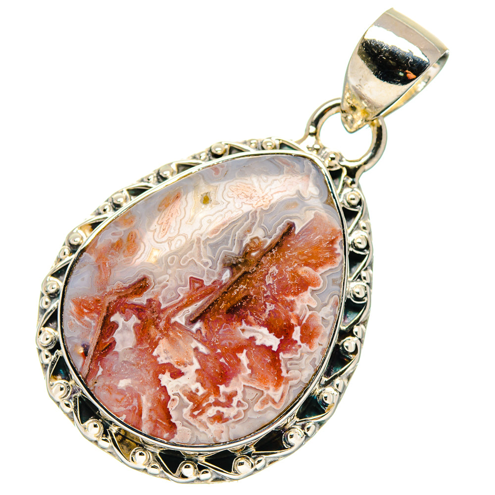 Turkish Tube Agate Pendants handcrafted by Anasilvercos - PD17426